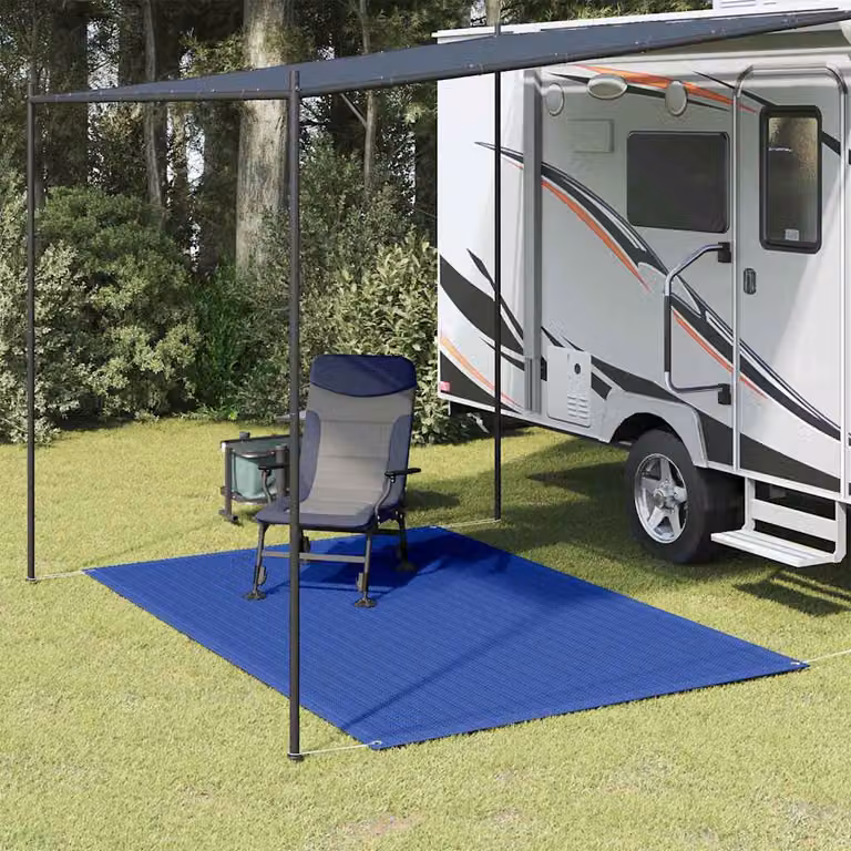 Tappeto da esterno vidaXL blu in polipropilene L 250 cm x P 200 cm