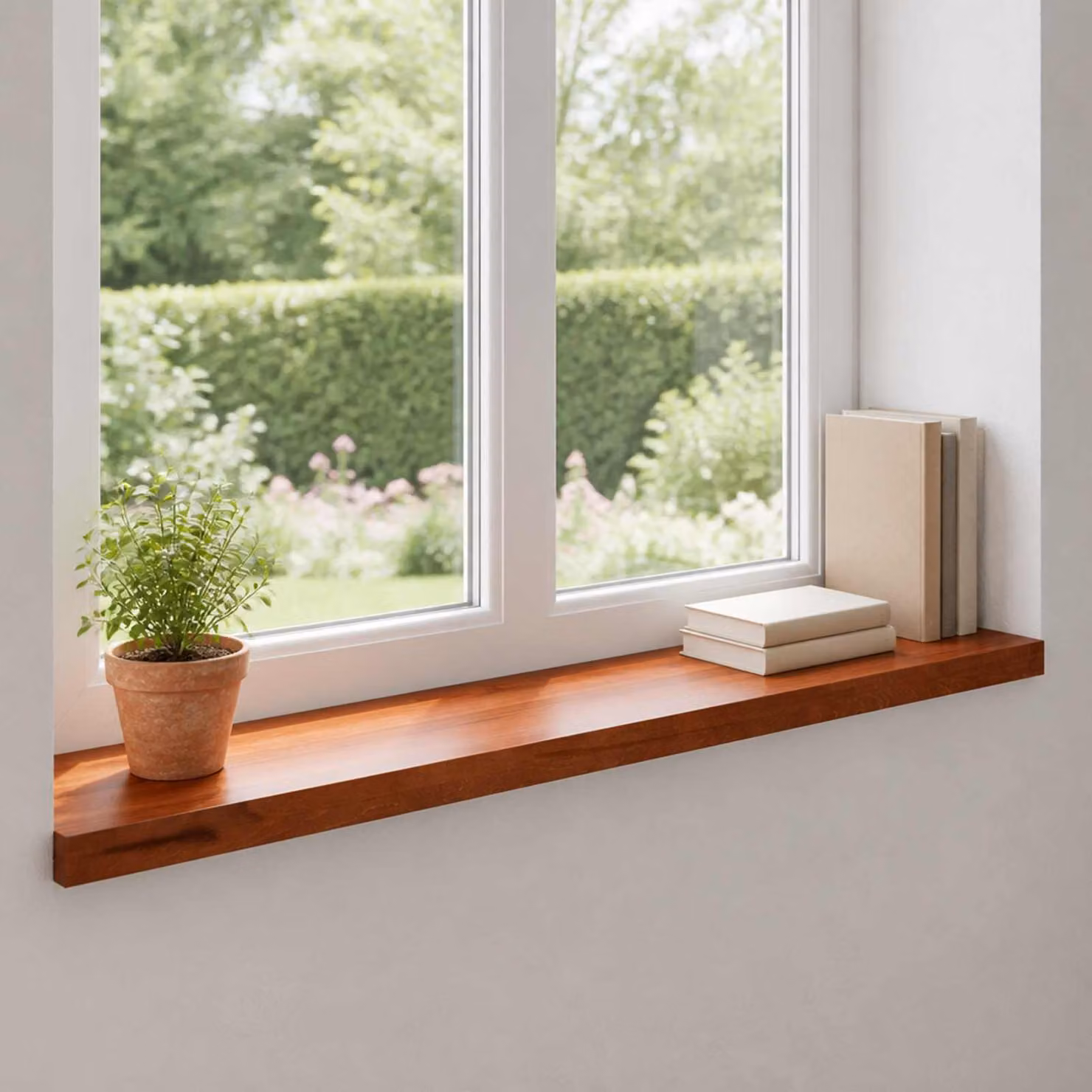 Set di 2 soglie per finestre vidaXL in legno marrone L 80 cm x P 30 cm x H 2 cm