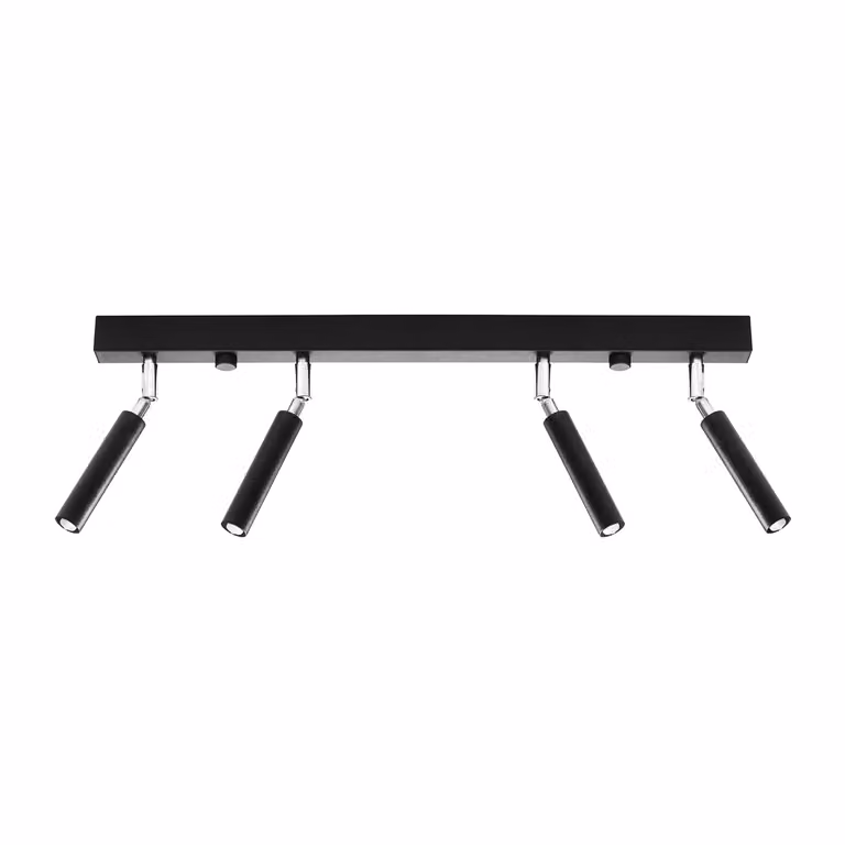 Lampada a soffitto EYETECH 4 nero 4xG9 8W alluminio 20x3x60cm Sollux Lighting