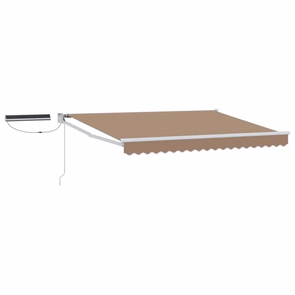 Tettuccio Elettrico Retrattile Videx Beige con Bracci Pieghevoli e Telecomando L: 3,5 m x P: 2,5 m – 2