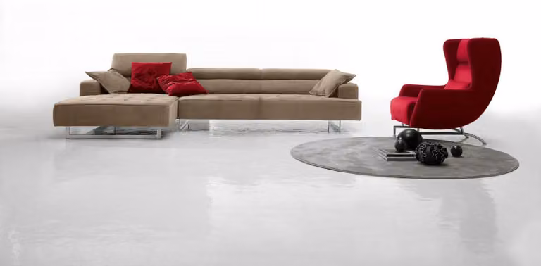 Ecksofa Leder Moderne Luxus Sofas L-Form Sofa Eckcouch Wohnlandschaft Grau