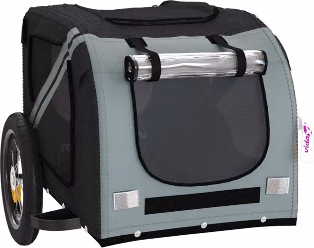 Rimorchio/carrello per animali domestici grigio 02_0044266