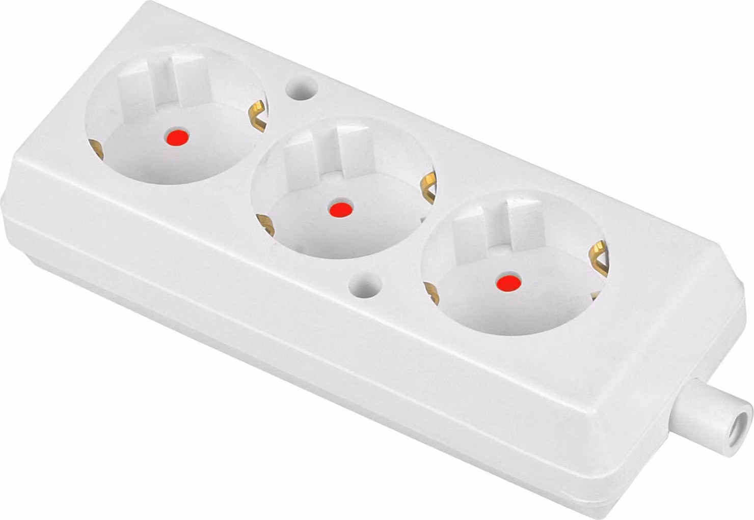 Presa tripla portatile 3x 250V Schuko Bianco