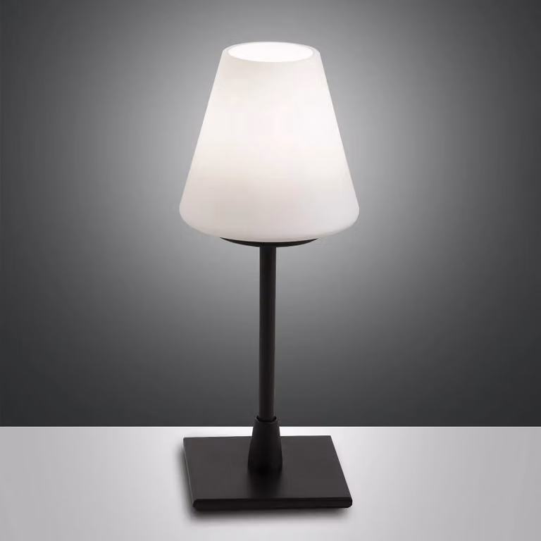 Fabas Luce Lampada da tavolo Lucy, dimmerabile, Nero, Camera da letto, Metallo, Moderno, Lampada da tavolo