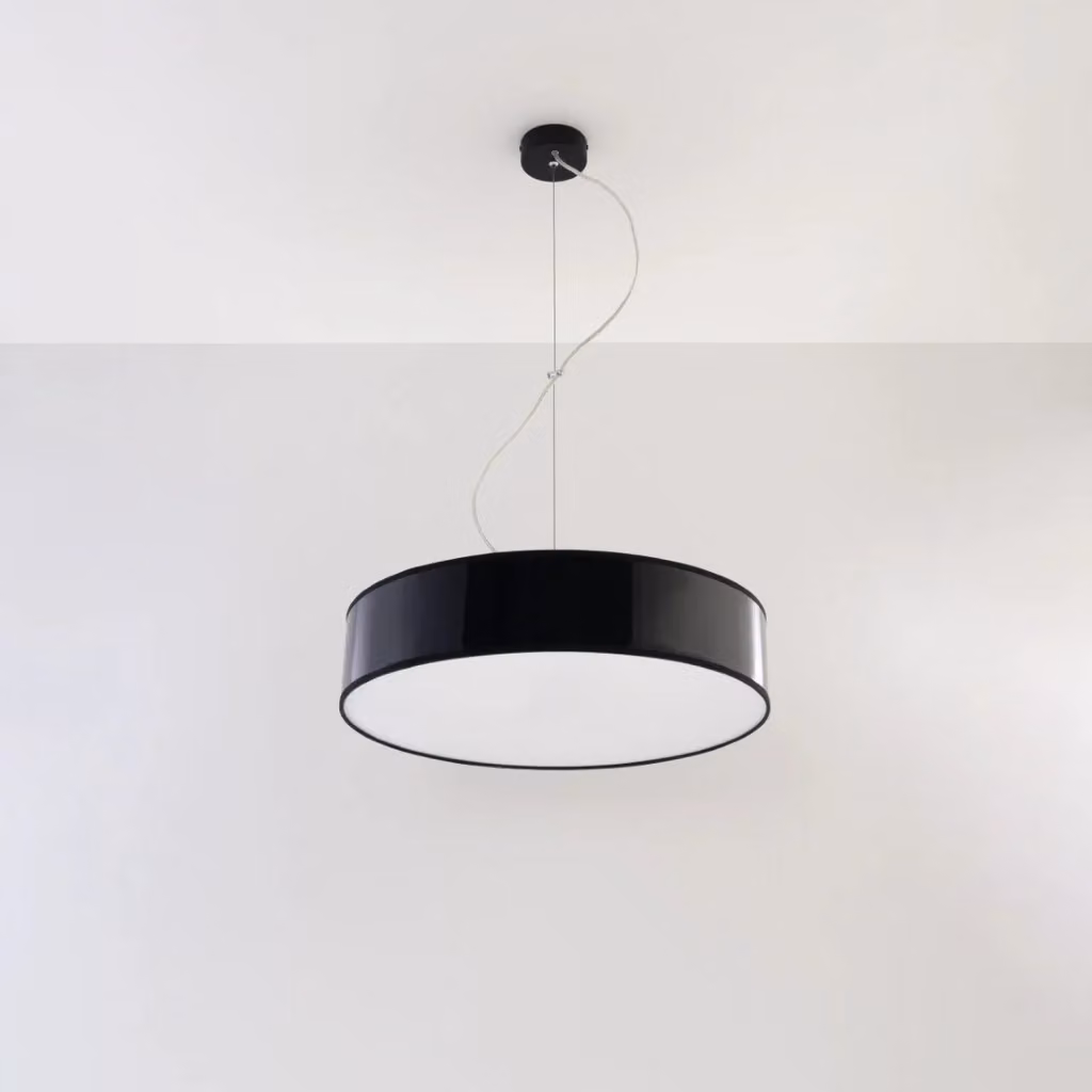 Lampada da soffitto ARENA Sollux Lighting in PVC nero e arancione, 3 luci, L: 45 cm, H: 111 cm – 2