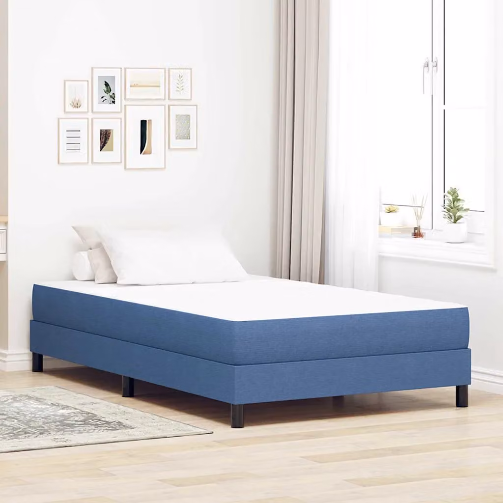 Materasso con molle insacchettate vidaXL in tessuto blu, L 120 cm x P 190 cm