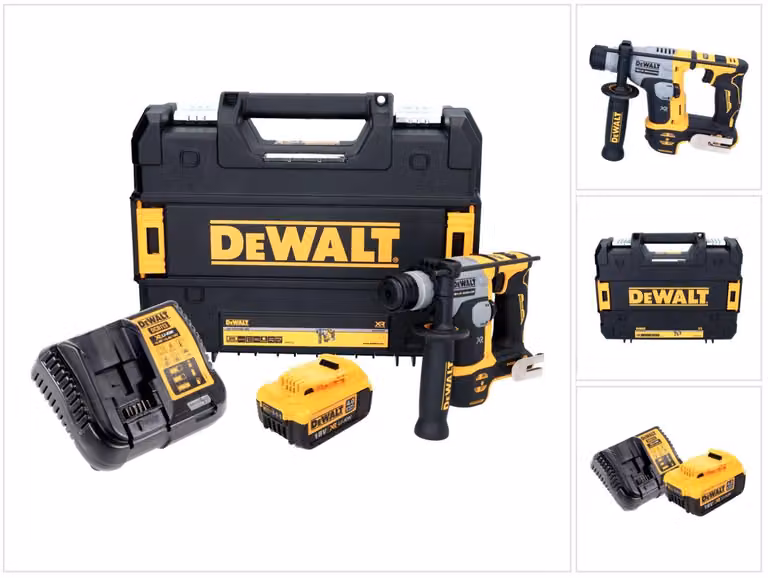 Trapano a percussione a batteria DeWalt DCH 172 M1 18 V 16 mm 1,4 Joule SDS plus Brushless + 1x batteria ricaricabile 4,0 Ah + caricatore + TSTAK