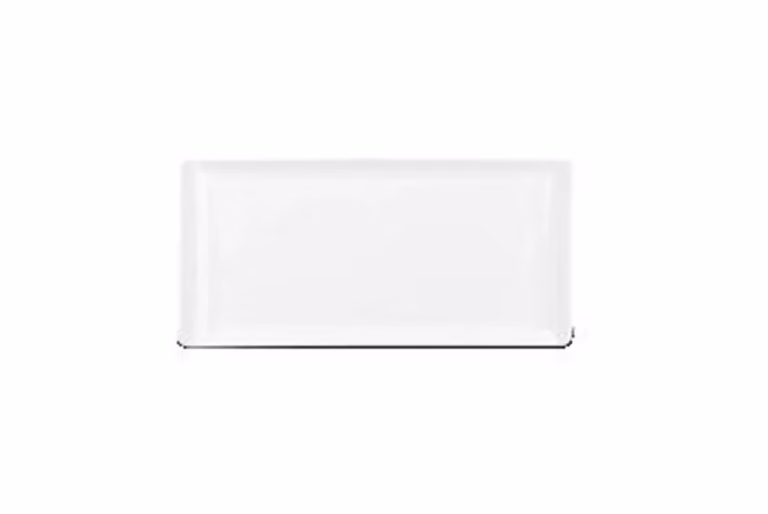Vassoio rettangolare bianco in porcellana diametro 30 x 14,5 cm linea Melamine 6 pezzi