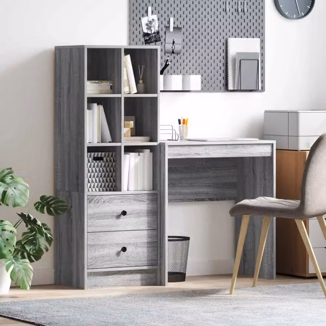 Scrivania Grigio Sonoma 115,5 x 40 x 127 cm 2 pz 3337310