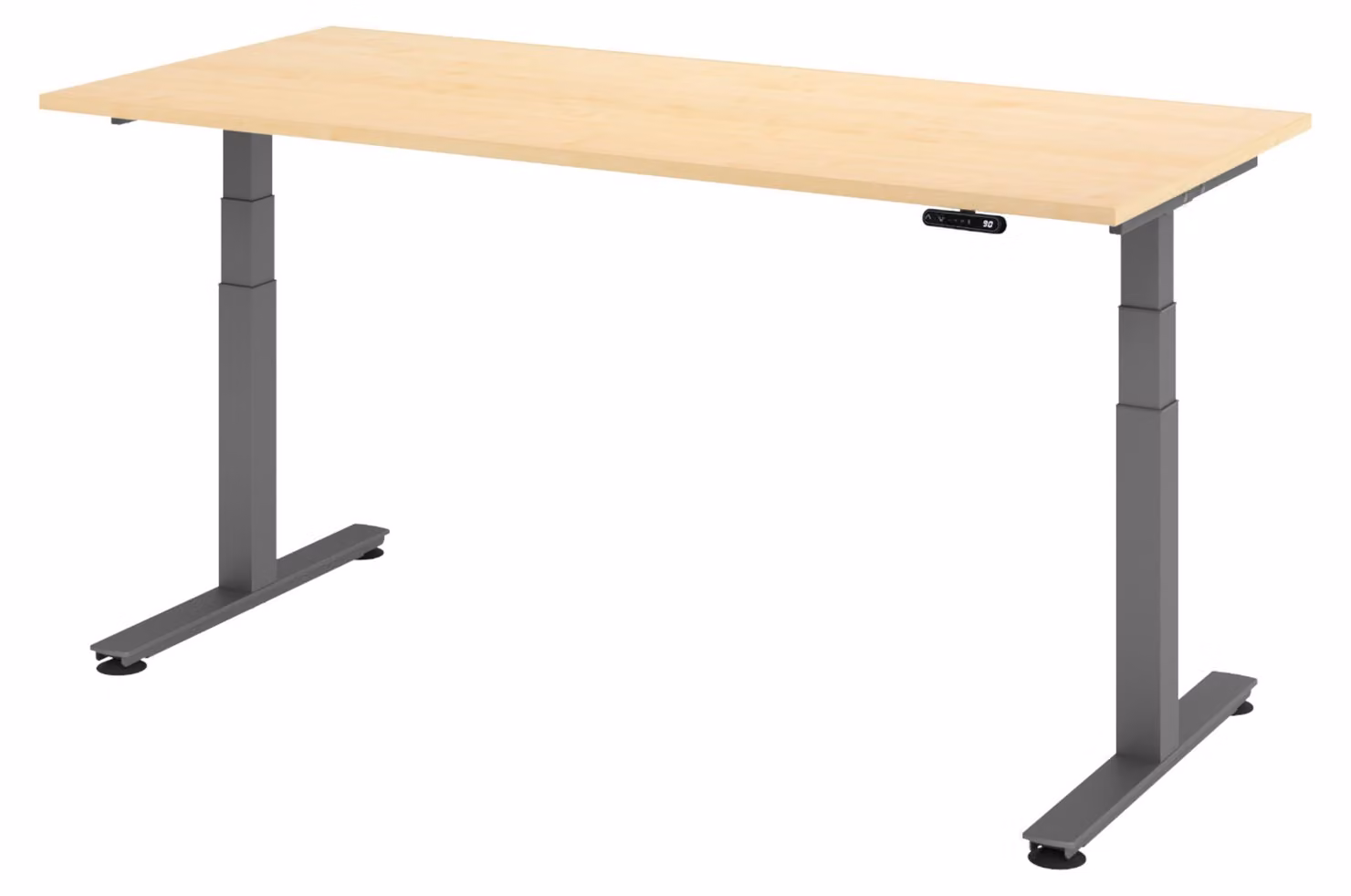 Scrivania elettrica bümö XDSM - Finitura: acero, struttura: grafite, dimensioni: 180 x 80 cm