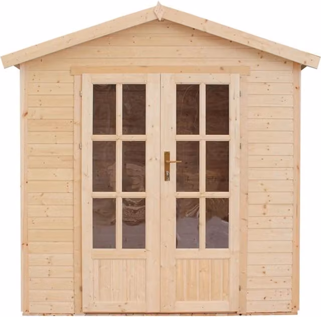 Ufficio da giardino in legno TIMBELA M351FB colore beige L: 233 cm, P: 222 cm, H: 233 cm