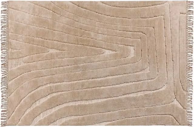 Tappeto classico Beliani beige in poliestere, ideale per camera da letto e soggiorno, L: 230 cm, P: 160 cm