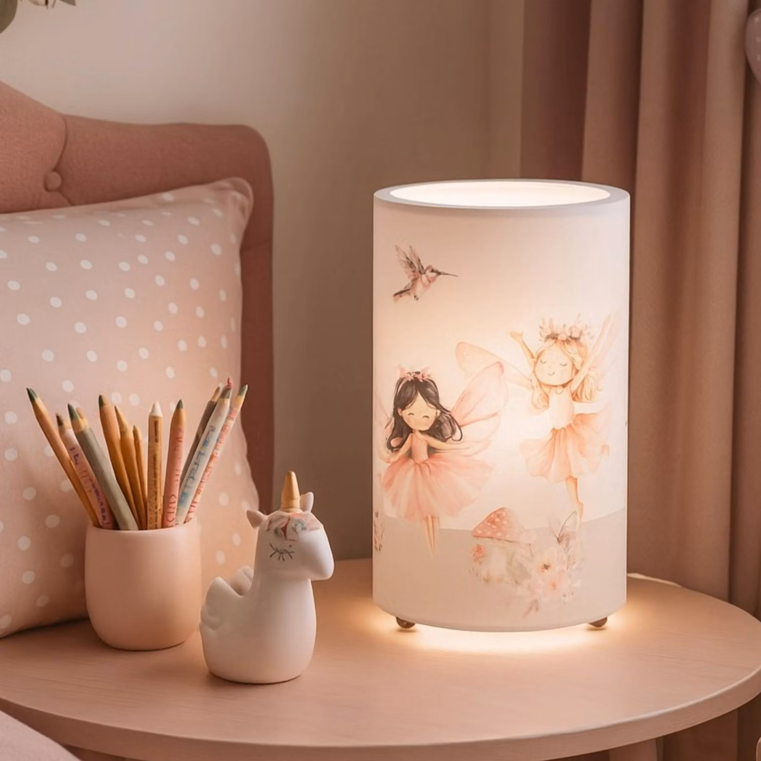 Elobra Lampada da tavolo Feenwelt, dimmerabile, Cameretta, Plastica, Lampada da tavolo