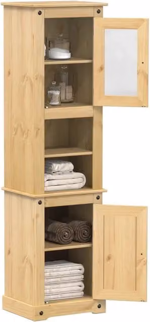 Mobile da Bagno Corona 50x40x185 cm in Legno Massello di Pino 4002792