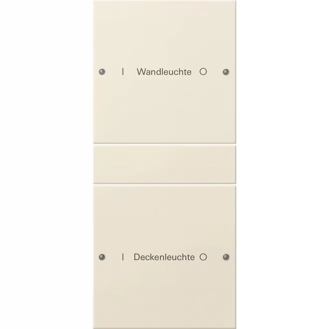 Gira 220201 Set di interruttori a bilanciere doppio, personalizzabile, Sistema 55, bianco crema