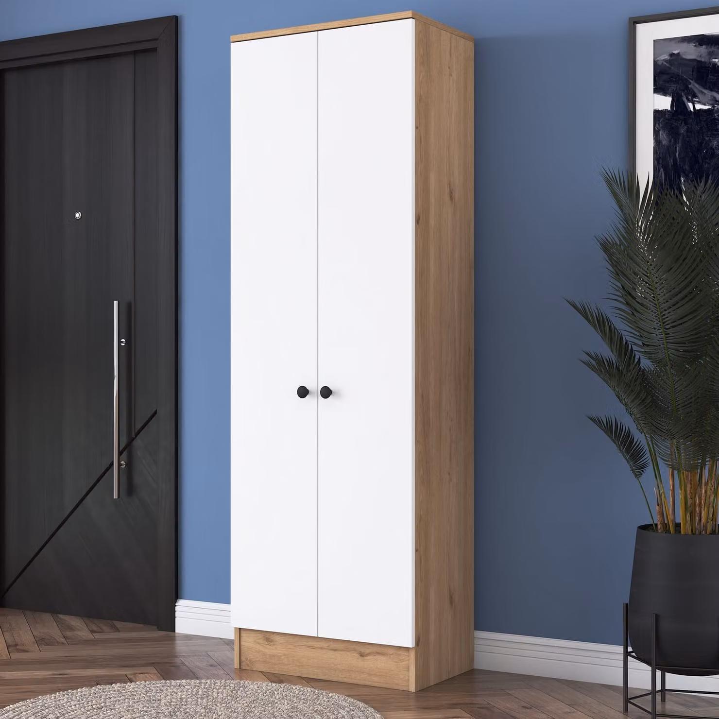 Skye Decor, P6 - M13 - 2241, armadio, noce, 100% pannelli truciolari rivestiti in melamina, 59,8 x 37,5 x 182,8 cm