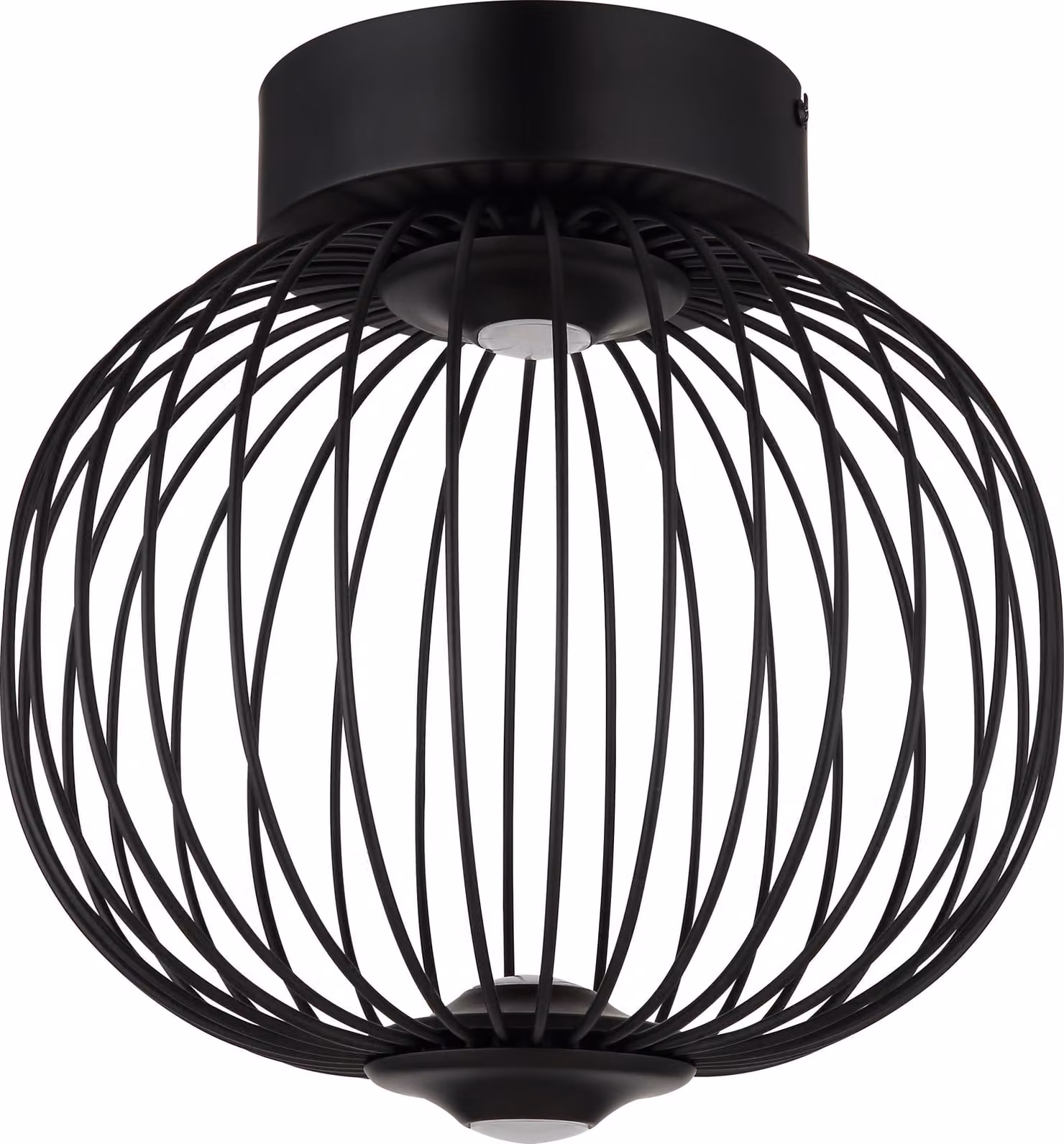 Plafoniera a LED, metallo nero, P 30 cm