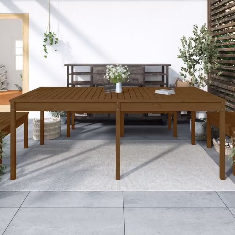 Maison Exclusive - Tavolo da giardino marrone miele 203,5x100x76 cm Legno massello di pino