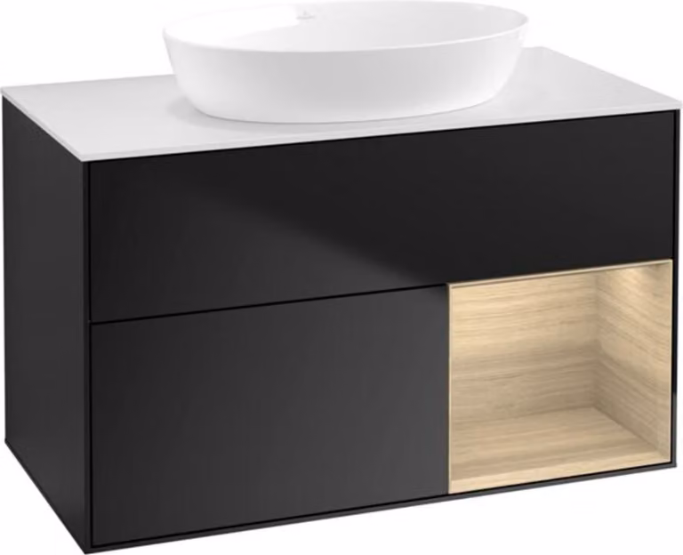 V&B vanity unit Finion 100, Pl wh. m, Reg Oa ven, bla m Lac