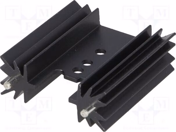 1 radiatore: radiatore in alluminio stampato HS-135-38, lunghezza: 38,1 mm, colore nero, 10,8 K/W