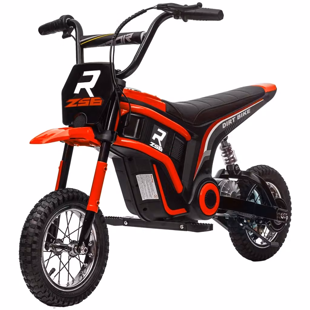 Moto Elettrica per Bambini con Acceleratore Manuale, 2 Velocità 8-16km/h, per Età 8-12 Anni, Colore Rosso – 2
