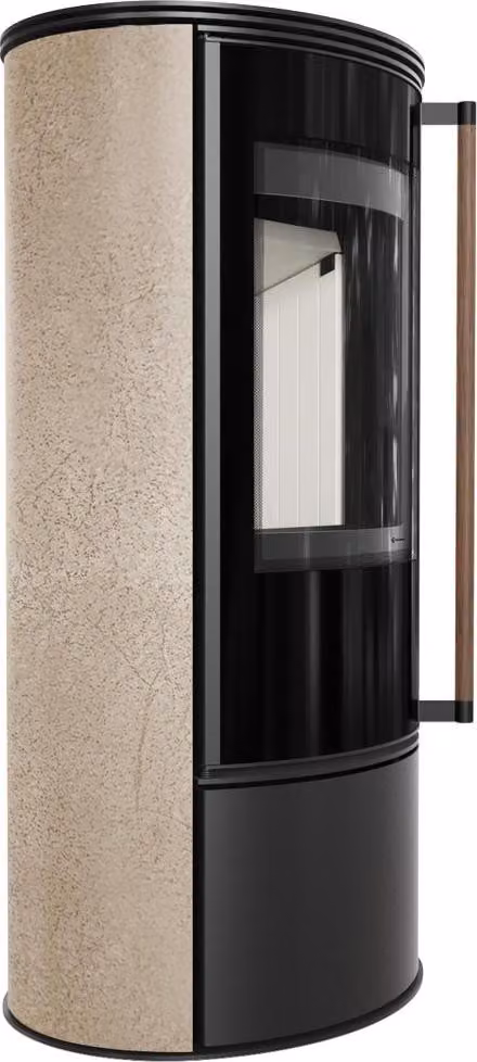 KRATKI ERIK Ø150 5,5 kW Stufa in Vetroceramica GOLD SATIN Coperchio in acciaio Maniglia Jatoba
