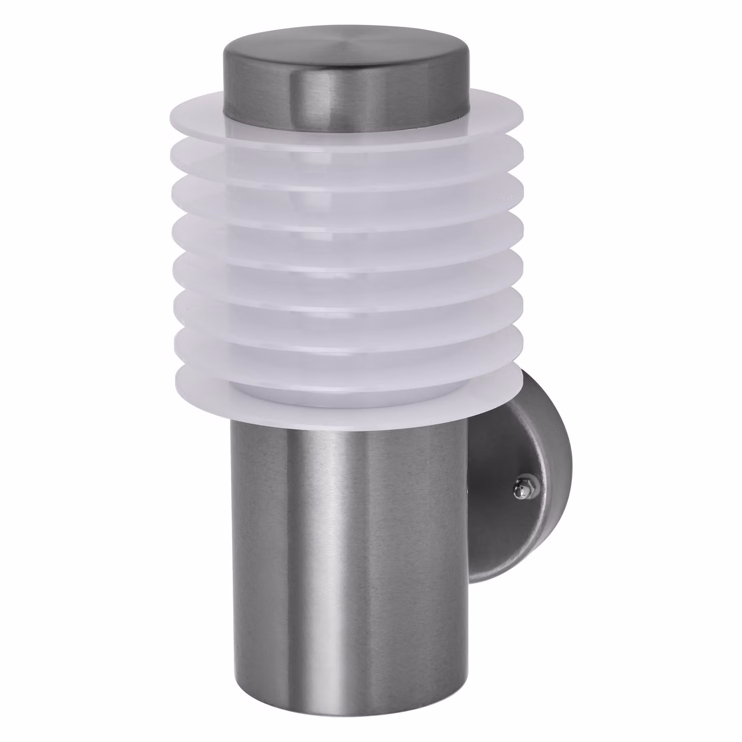 LEDVANCE ENDURA STYLE RONDO WALL illuminazione esterna, 9W, 700lm, lampada a parete, acciaio inox, classe di protezione IP44, temperatura di colore 3.000K, colore della luce bianco caldo