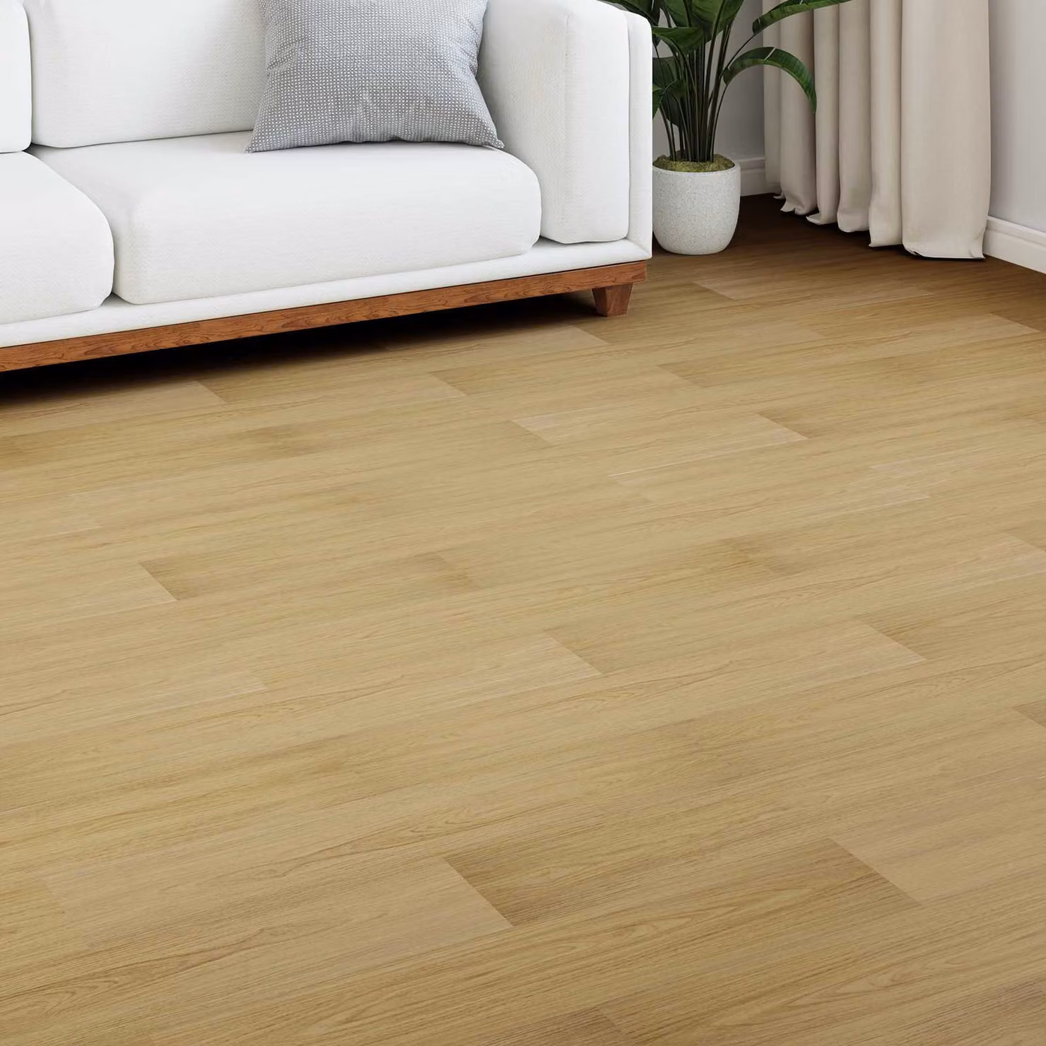 Pavimento in laminato effetto legno vidaXL, colore beige, confezione da 15 pezzi, L: 101 cm, P: 20 cm, H: 0,8 cm