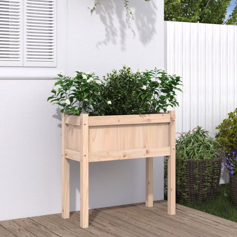 Fioriera da giardino vidaXL in legno marrone H: 70 cm, L: 31 cm, P: 70 cm