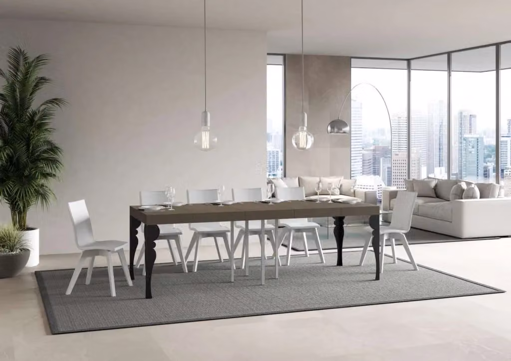 Tavolo allungabile Paxor Premium Itamoby grigio antracite L/P: 90 x 90 cm, estensibile fino a 246 cm – 2