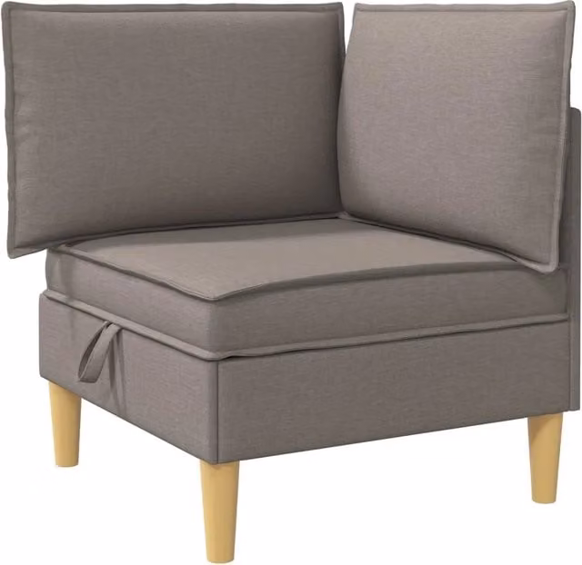 Divano da soggiorno minimalista in tessuto con struttura in legno e plastica, disponibile nei colori marrone e grigio – 1