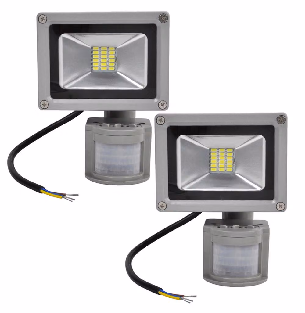 Greenmigo 2X 20W LED proiettore+rilevatore di movimento bianco freddo bianco freddo illuminazione di oggetti proiettore da parete proiettore da esterno lampada da giardino IP65