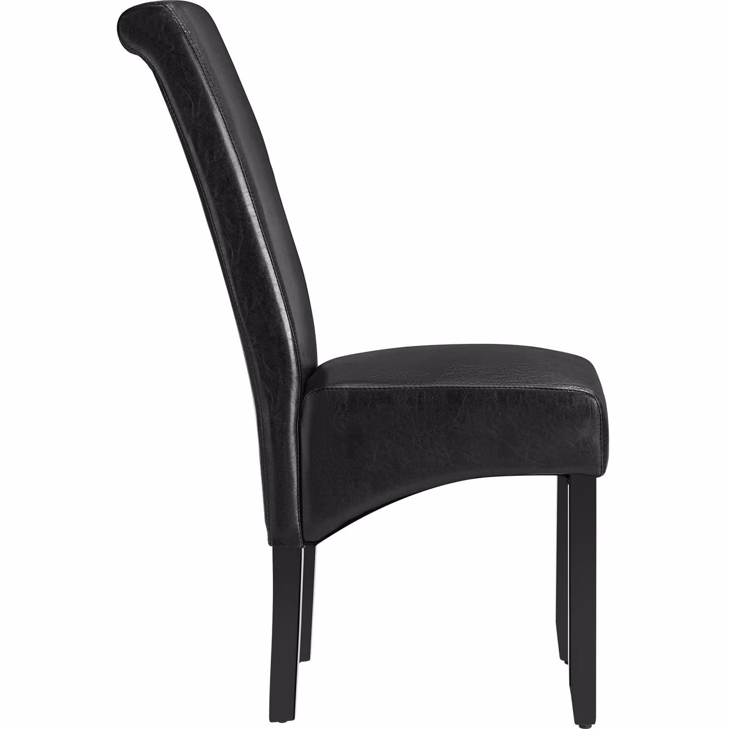 Set di 4 sedie da sala da pranzo moderne in ecopelle nera con finitura lucida TecTake GmbH