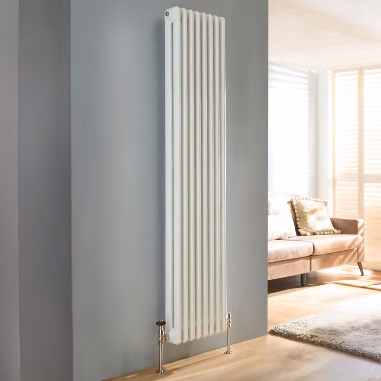 Radiatore Verticale a Doppia Colonna - Bianco - 1800mm x 380mm  - Atticus