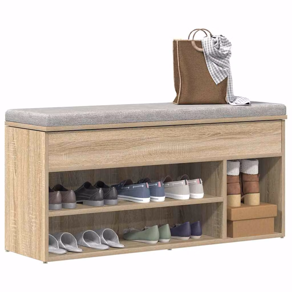 vidaXL Scarpiera Rovere Sonoma 102x30,5x45 cm in Legno Multistrato
