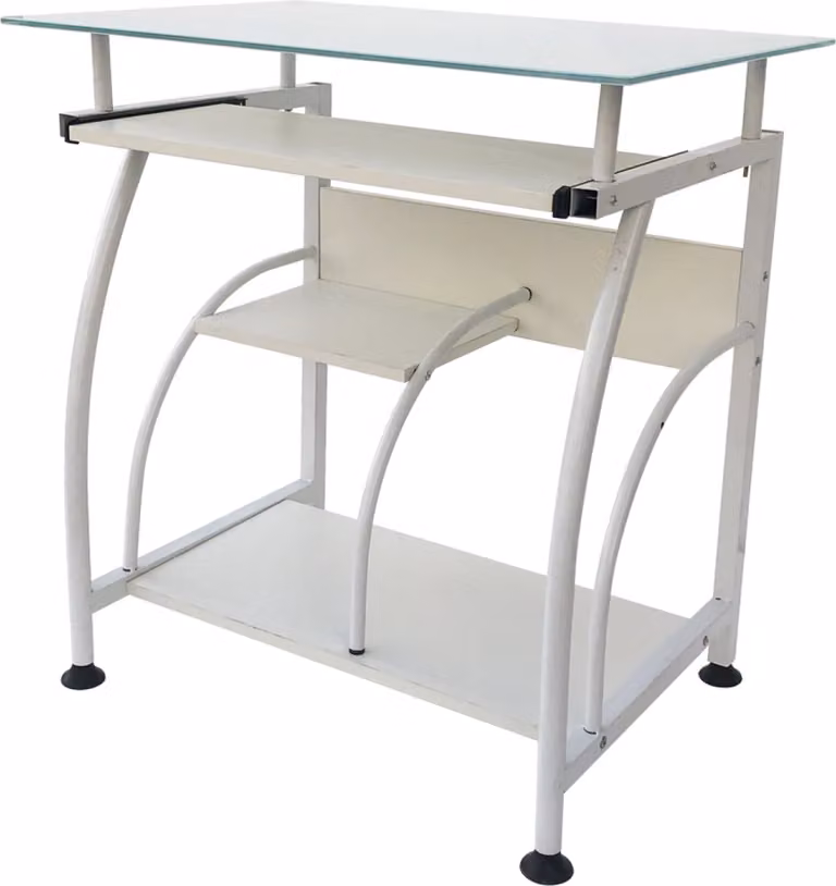 Tavolino da scrivania per laptop - salvaspazio - 70 cm x 50 cm - bianco
