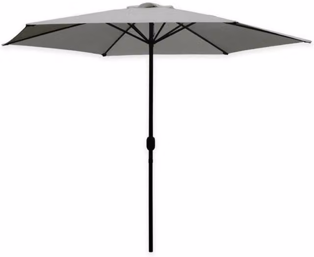 Ombrellone da giardino e piscina Trade Shop Traesio Grigio con manovella ø 270 x H 220 cm