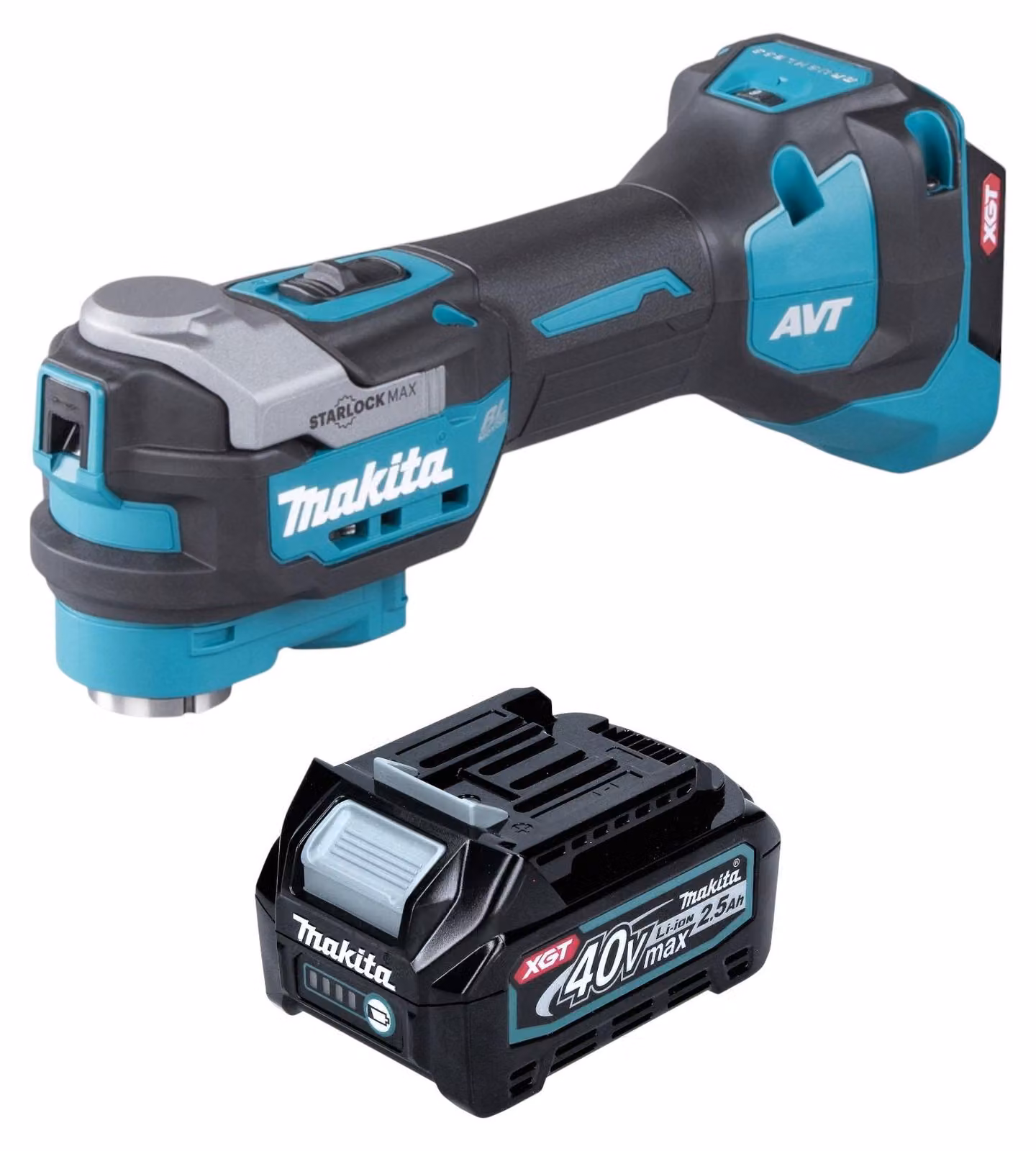 Makita TM 001 GD1 Utensile multifunzione a batteria 40 V max. Starlock Max Brushless + 1x batteria ricaricabile 2,5 Ah - senza caricabatterie