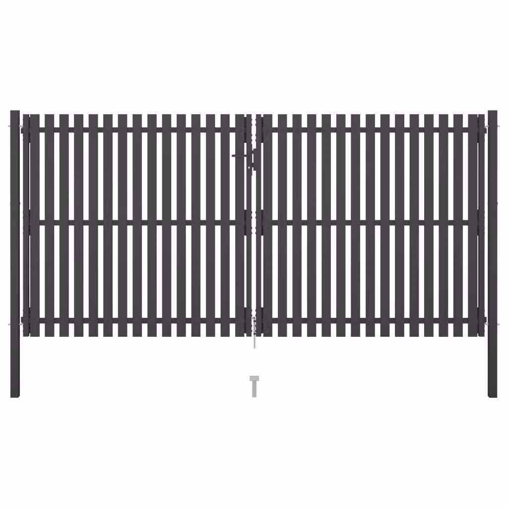 Maison Exclusive - Cancello da giardino in acciaio 400 x 175 cm, antracite