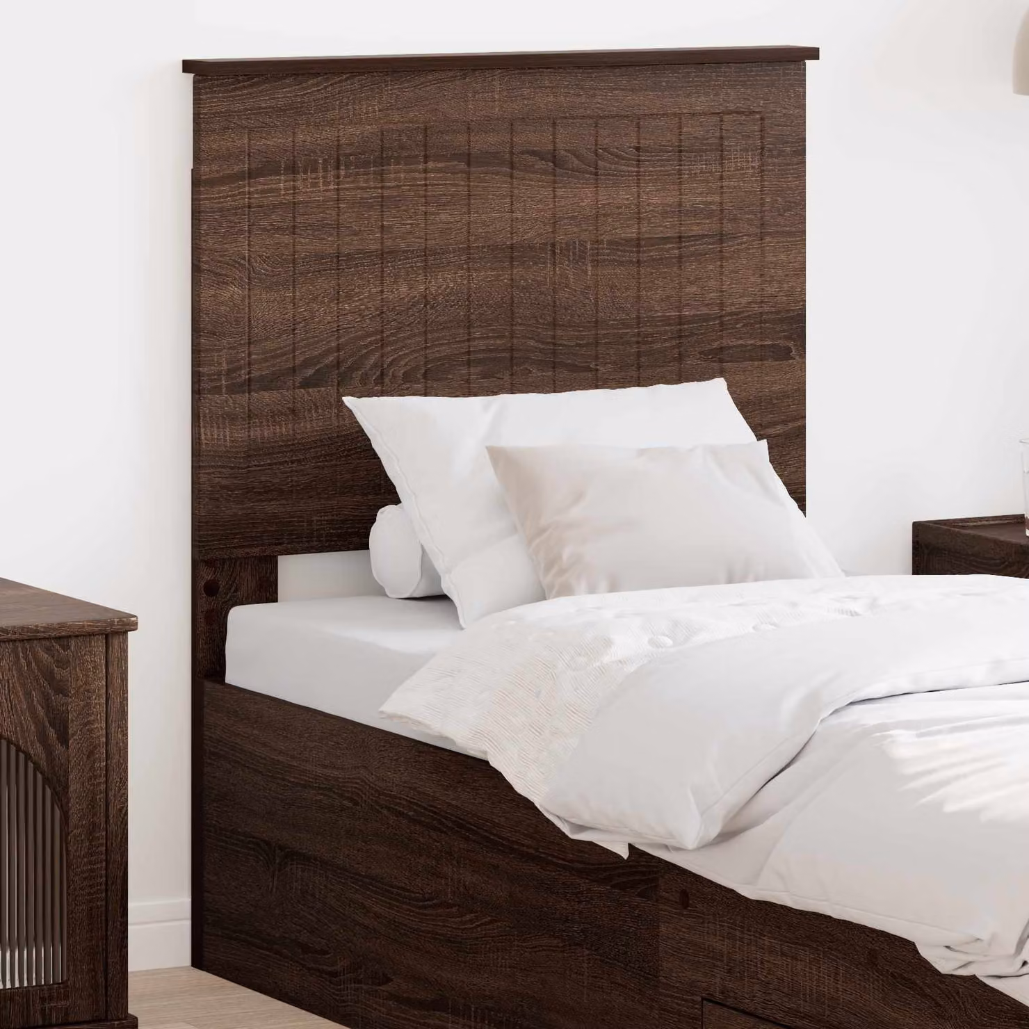 Testiera per letto moderna vidaXL in legno ingegnerizzato rovere marrone