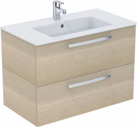 Ideal Standard Tempo - Lavabo per mobili 815x450x140 mm, con sfioratore, foro per rubinetto, bianco E066901