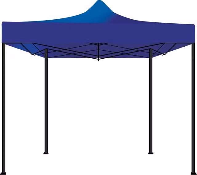 Gazebo da giardino pieghevole Frankystar impermeabile in PVC e acciaio blu L/P: 300 x 300 cm, H: 320 cm