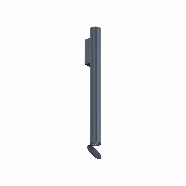 Flos - Flauta H500 Riga - Lampada da parete o soffitto - Acciaio Blu