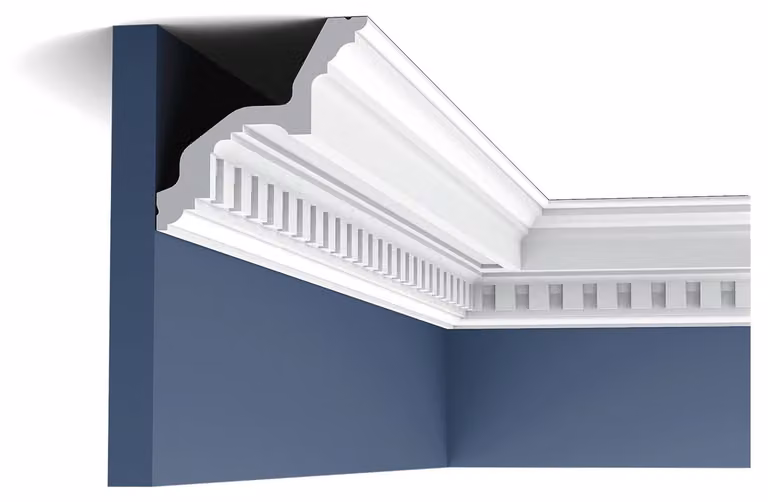 Orac Decor C211 Luxxus Modanatura d'angolo classica Modanatura per stucco Profilo decorativo Modanatura per stucco decorativa Modanatura per soffitto-parete | 2 metri