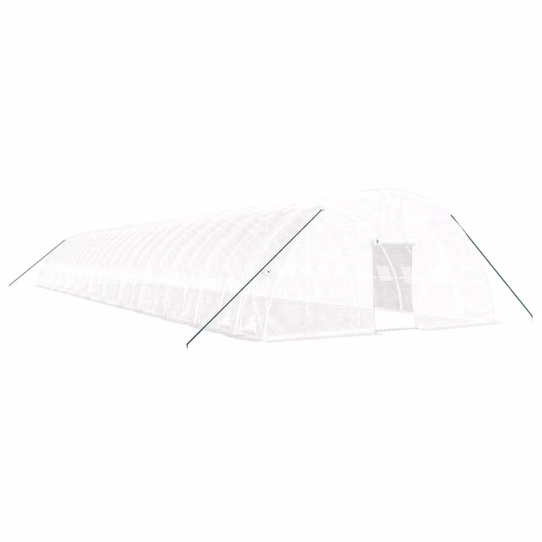 Serra con Telaio in Acciaio Bianco 144 m² 24x6x2,85 m