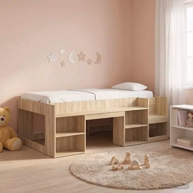 Struttura per Letto per Bambini con Ripostiglio Rovere Sonoma 3422597