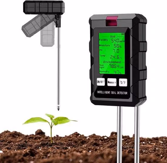 Analizzatore di nutrienti per piante - 6 funzioni in 1 - 120 grammi - Utile strumento multifunzione per il giardinaggio