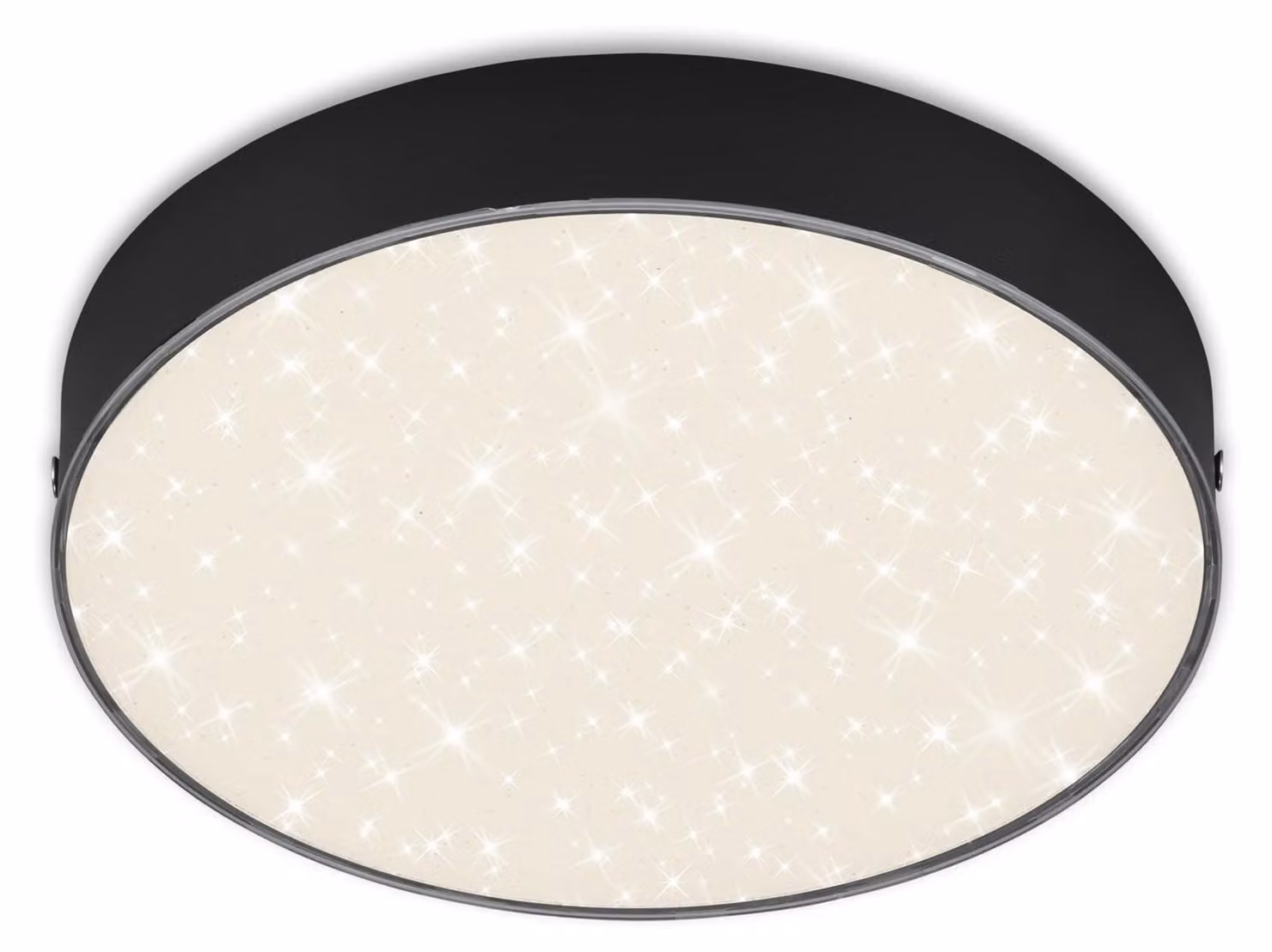 Plafoniera LED 21,2 cm rotonda IP20 cielo stellato 16W 4000K nero