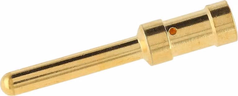 HARTING Contatto a crimpare E Perno di contatto (M) 4 mm² AWG12 oro, 1 pezzo Materiale lega di rame - 1 pezzo