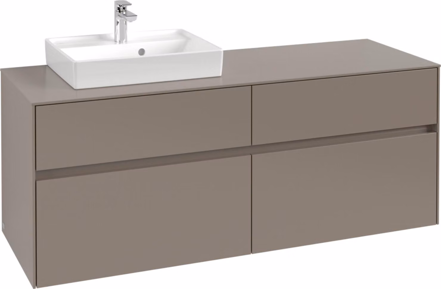 V&B Collaro mobile da toilette 140x54,8x50cm, WT l, LED 10W, blu Oa